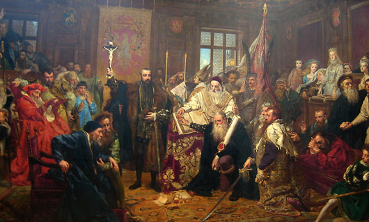 “Lubliner Union” Gemälde von Jan Matejko aus dem Jahre 1869.