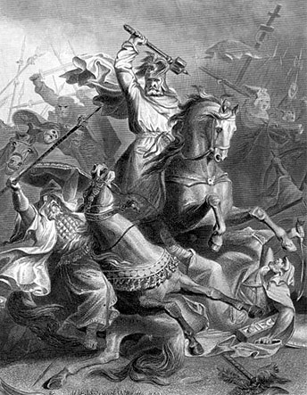 Karl Martell auf dem Kriegszug gegen die Araber