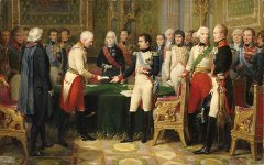 Napoleon empfängt den österreichischen Gesandten auf dem Erfurter Fürstenkongress. Gemälde von Nicholas Gosse.