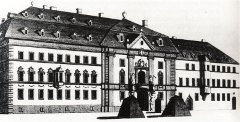 Ansicht des Erfurter Gouvernementsgebäudes am Anfang des 19. Jahrhunderts.