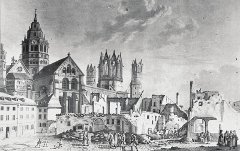 Dom und Leichthof nach der Belagerung 1793 (Zeichnung)