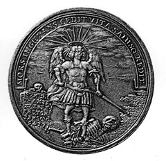 Gedenkmedaille aus Silber auf die Beendigung der letzten Erfurter Pestepidemie von 1683
