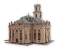 Die Ludwigskirche in Saarbrücken ist das Wahrzeichen der Stadt und gilt neben der Dresdner Frauenkirche und dem Hamburger „Michel“ als eine der bedeutendsten evangelischen Barockkirchen Deutschlands. Foto: VIA REGIA Architekturmodellbau Königsbrück e.V.