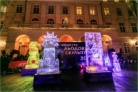 Eisskulpturen-Wettbewerb in Lviv