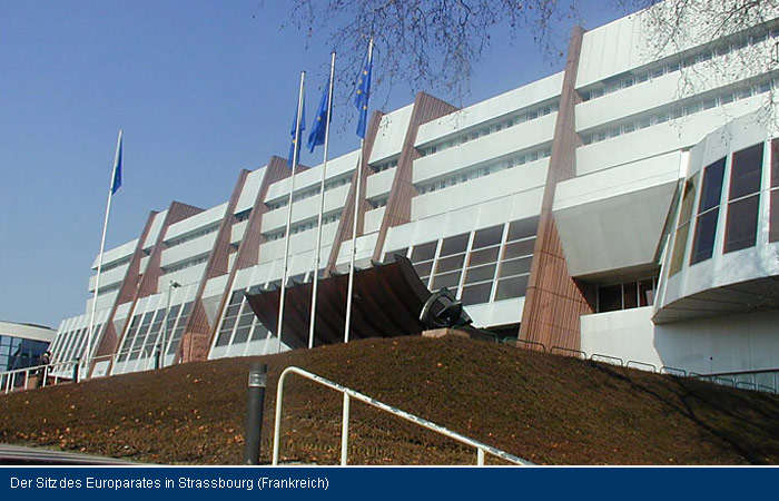Der Sitz des Europarates in Strassbourg (Frankreich).