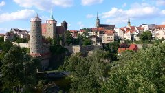 Der Nicolaiturm im Stadtbild von Bautzen