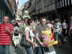 Krämerbrücke während des Krämerbrückenfestes in Erfurt