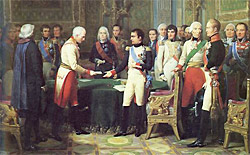 Napoleon empfängt den österreichischen Gesandten auf dem Erfurter Fürstenkongress.