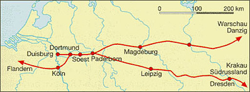 Karte Hellweg