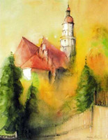 Die Kamenzer St. Marienkirche im Morgenlicht